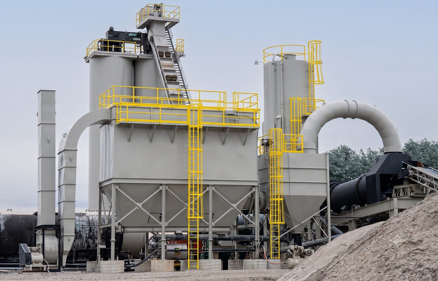 Aggregates industries dust collection installation